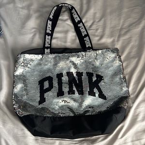 VS PINK tote sequins / travel bag
